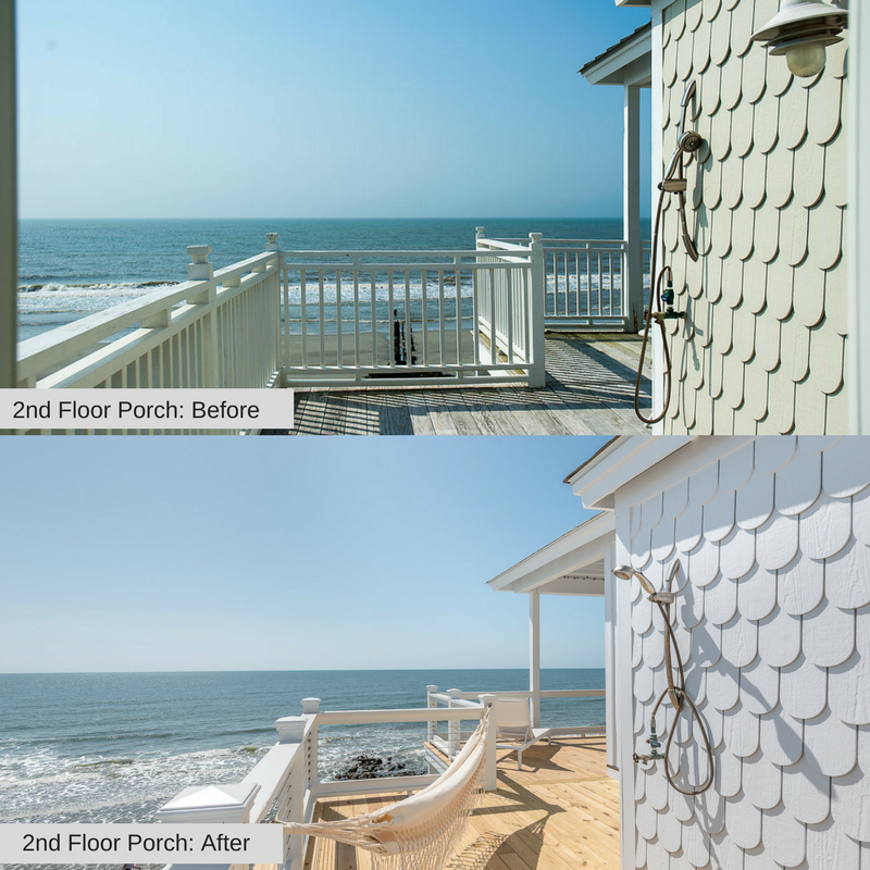 Porch 1215 E Arctic Folly Beach Charleston Coast Vacations