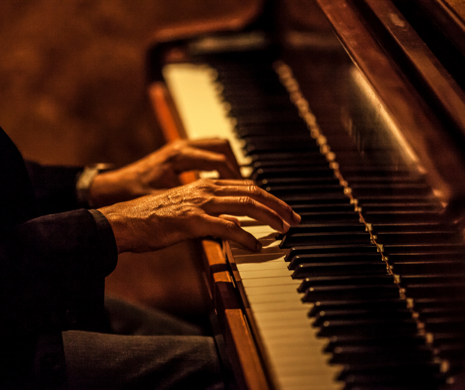 Man playing piano. 