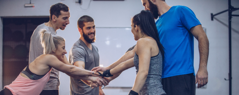 Friends at gym